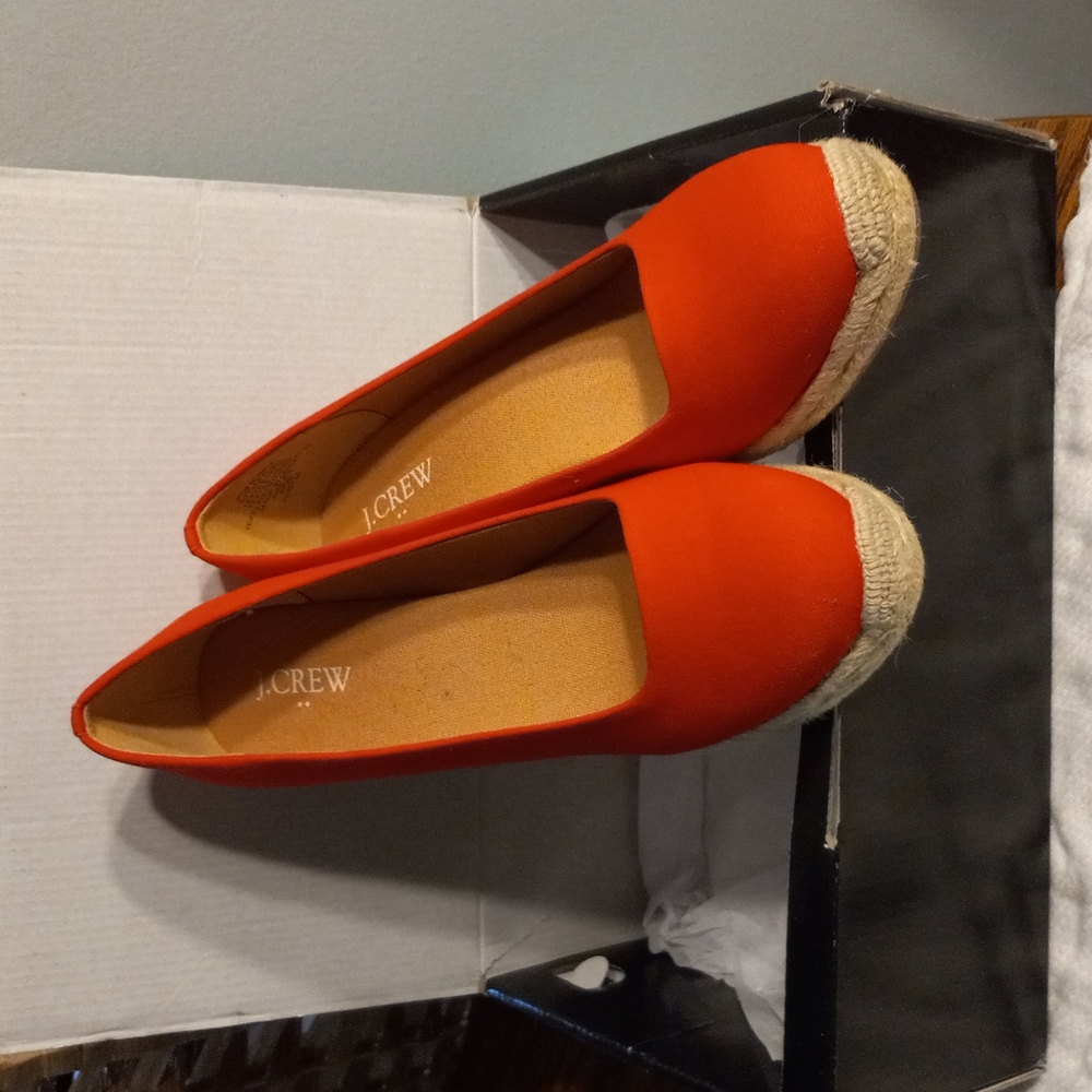 J. CREW  Canvas WEDGE shoes 8 1/2
